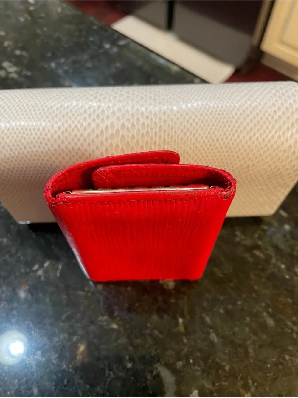 Louis Vuitton Red Epi Leather Key/Card Holder